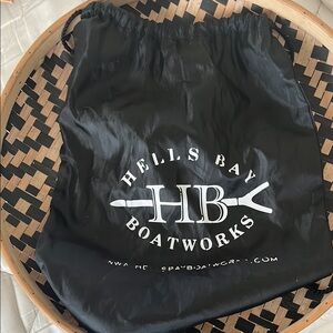 Hells Bay nylon lightweight drawstring backpack. Used and enjoyed w/boating